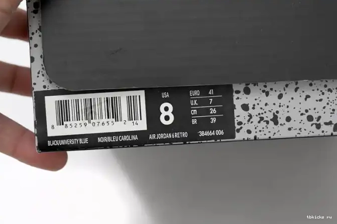 Rep TB Retro Air UNC Jordan 6 384664-006 0531